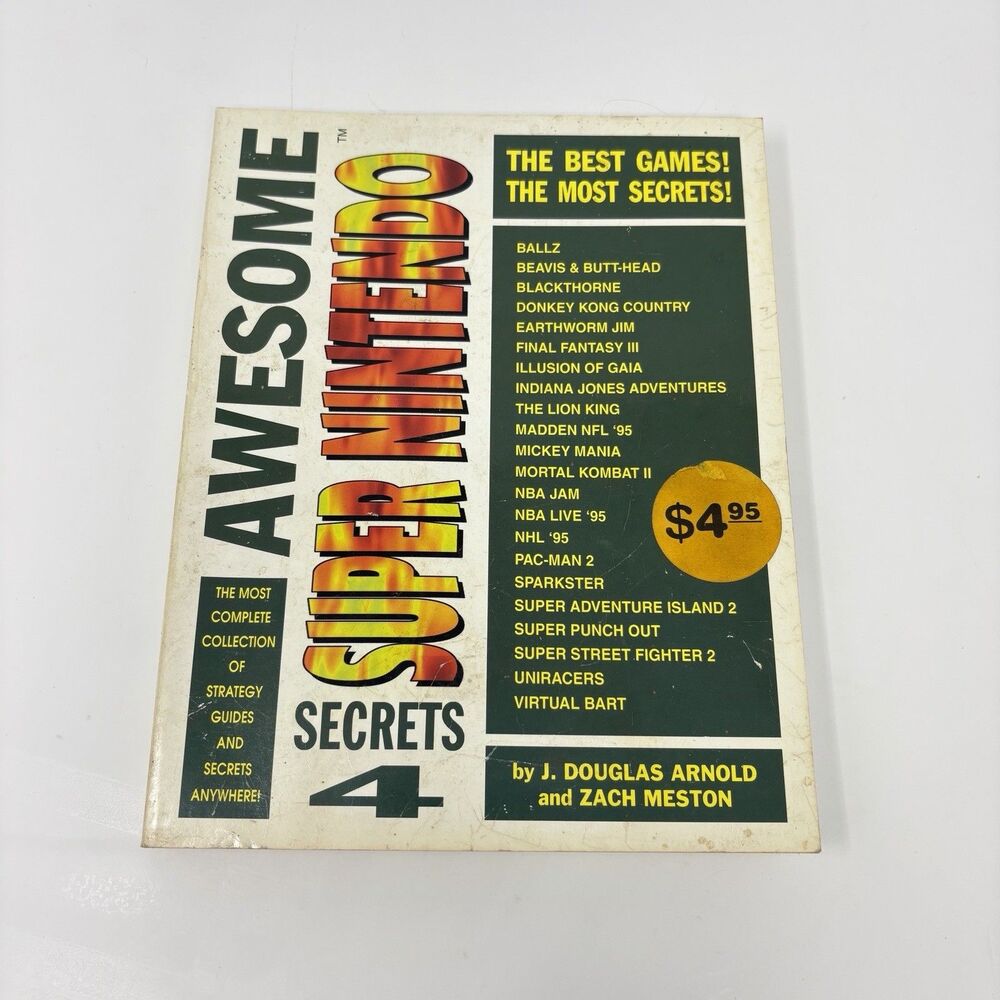Awesome Super Nintendo Secrets Strategy Guide Book Super Nintendo SNES Vintage